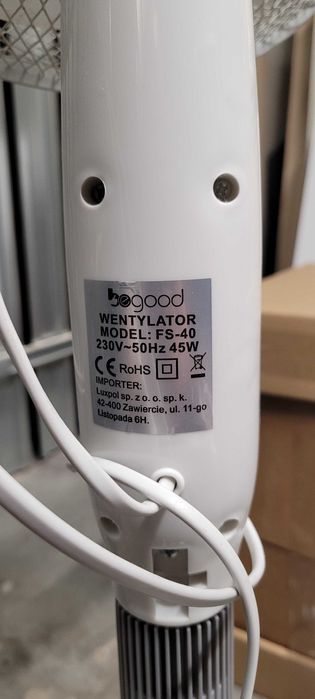 Wentylator podłogowy (45W) - Wiatrak podłogowy