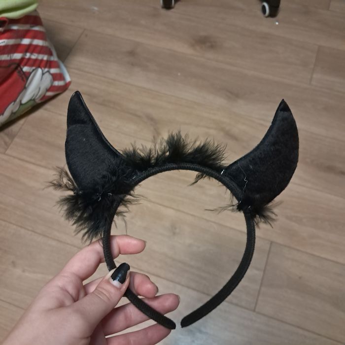 Opaska na halloween rogi diabła