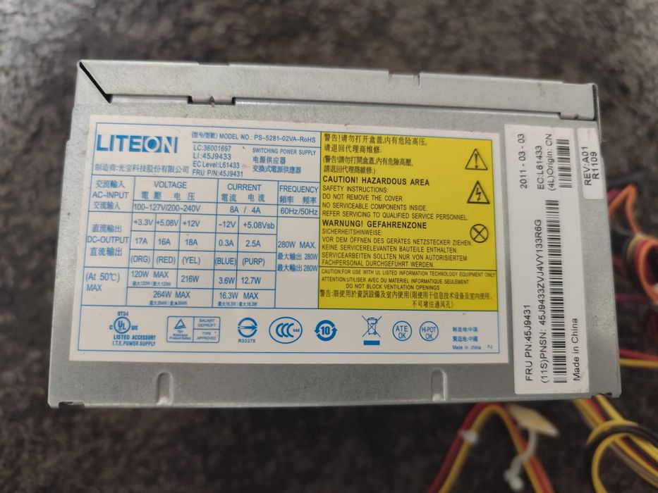 Zasilacz Lenovo M91p 54Y8854 280W PS-5281-02VA