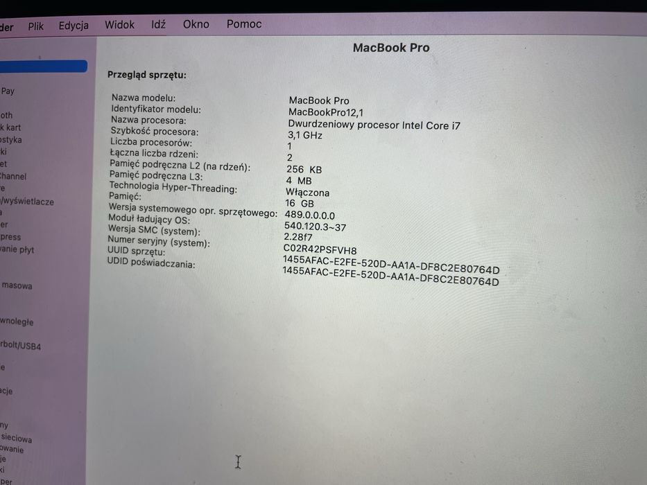 Apple Macbook Pro 13” A1502