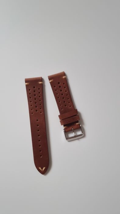 Złotobrązowy męski pasek skórzany EACHE 22 mm