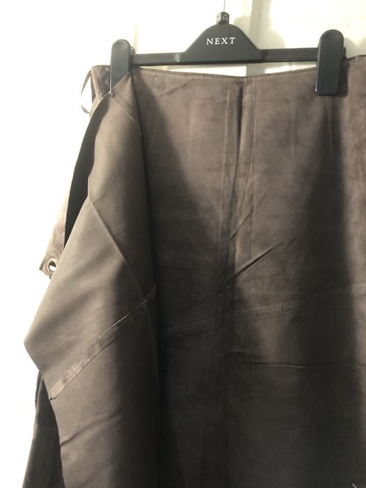 Кожана спідниця довга