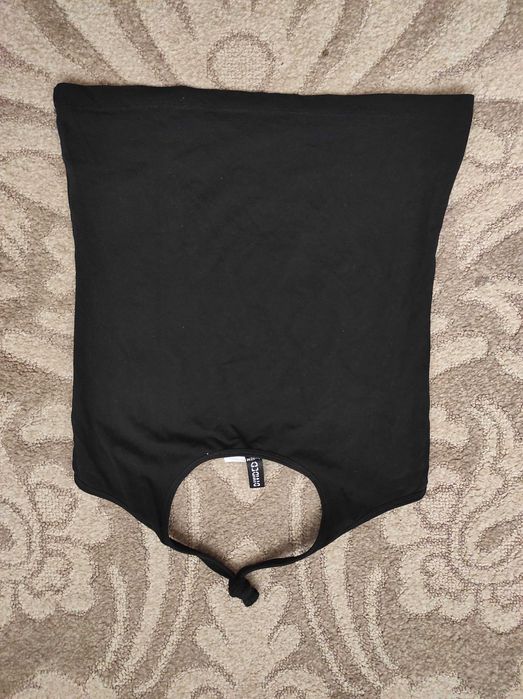 Czarna bluzka wiązana na szyi h&m