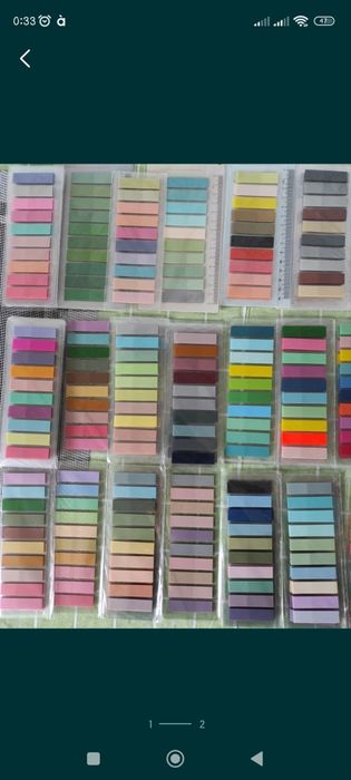 Стікери закладки для книг пластикові напівпрозорі