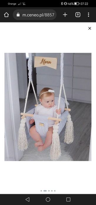 Huśtawka baby steps Velvet Grey