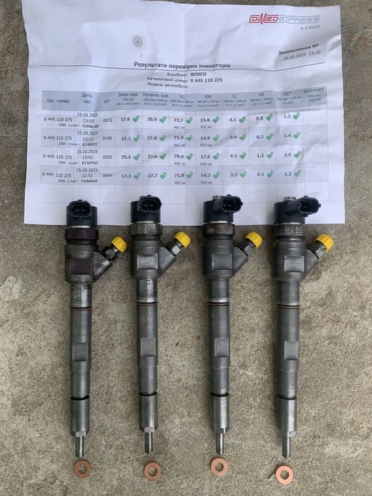 Форсунка 0445110275 Kia Sorento 2.5crdi 170к.с 33800 4A500