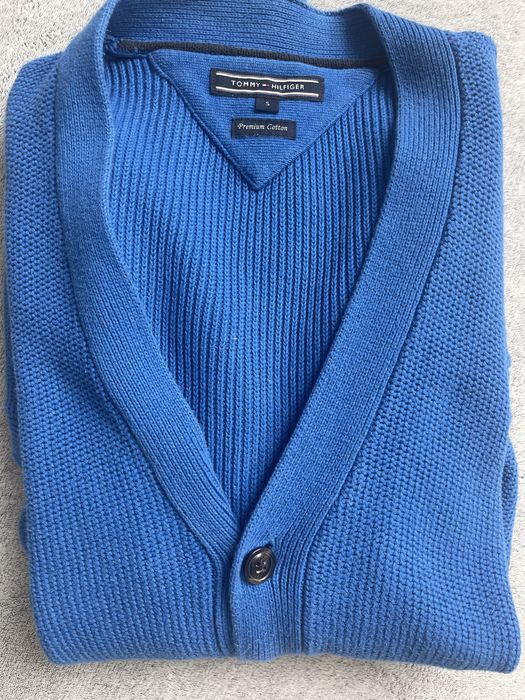 Sweter Tommy Hilfiger - Premium Cotton - 100% ORYGINAL! Niebieski S.
