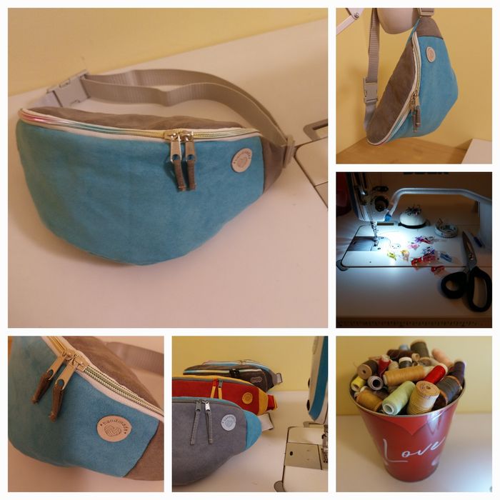 Saszetka/Nerka Duża Hand Made Kolorowa Modna