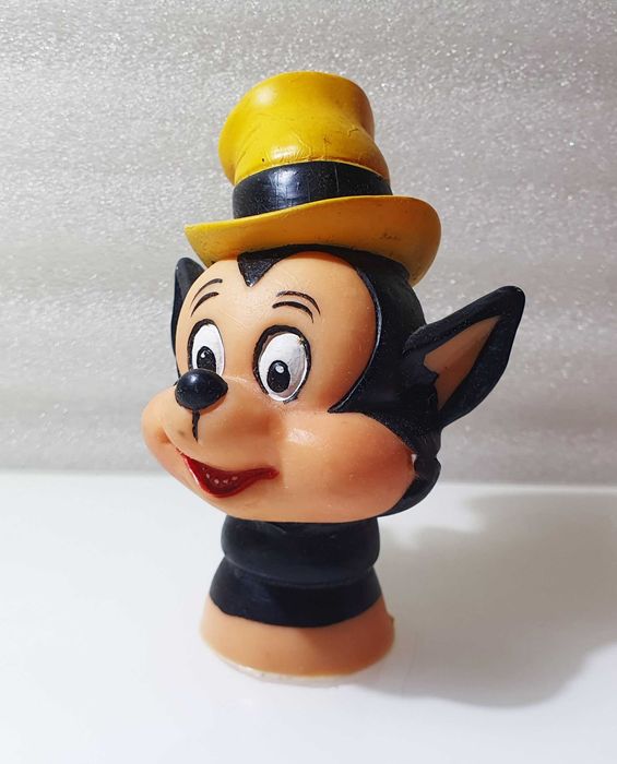 Antiga Cabeça de Fantoche Marionete ~ " LOBINHO - DISNEY " ~ Anos 60.