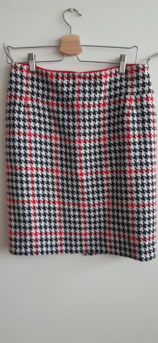 Spódnica w pepitkę z podszewką L