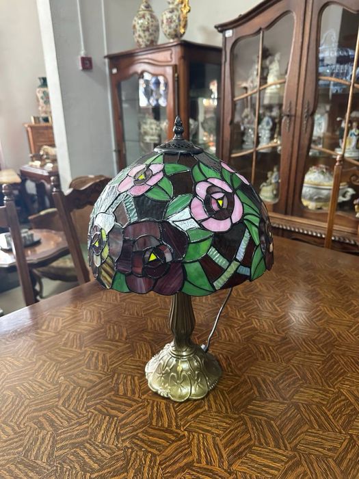 Настільна лампа в стилі Тіффані вітраж настольный торшер 7812