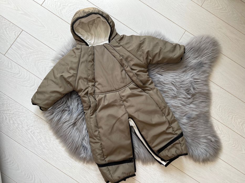 Бежевий Комбінезон конверт трансформер 0-3-6-9-12 міс 68/74 см