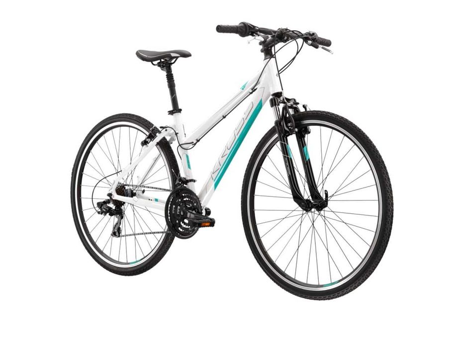 Rower Kross Evado 1.0 biało seledynowy rama 19 (L) koła 28