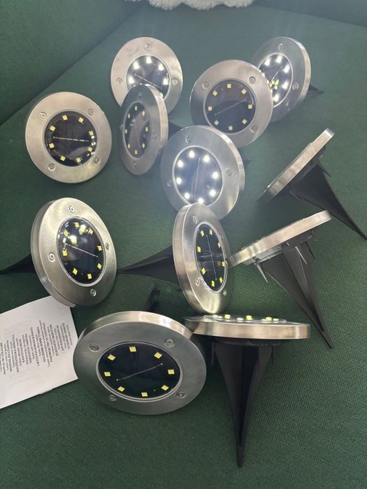 Lampki LED ozdoby wbijane do ogrodu zestaw 12 szt białe