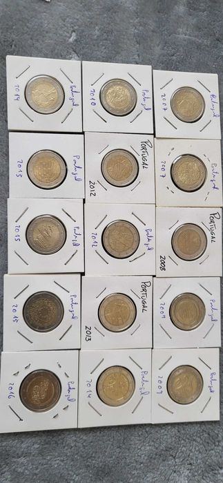 Moedas Comemorativas Euro - Áustria, Bélgica, França, Portugal
