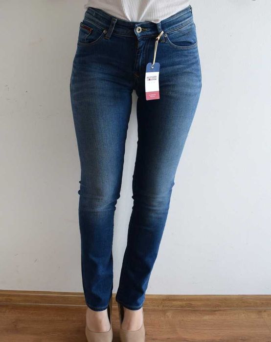 Hilfiger Denim spodnie jeansy w28 l32 slim scanton s m tall