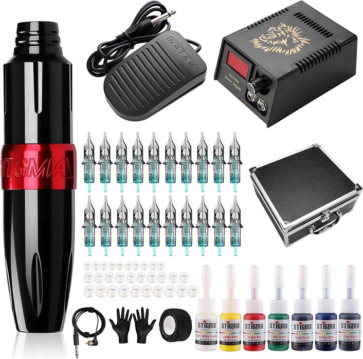 Tattoo Pen Kit – Power Supply, Inks, Needles, Accessories64752337724675121