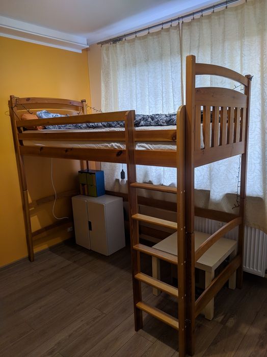 Łóżko drewniane piętrowe 90x200