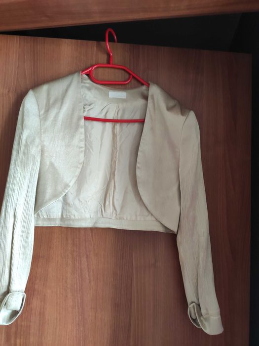 Złote bolerko z połyskiem