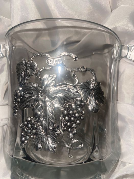 Conjunto de whisky/licor aplicações em estanho – caixa original