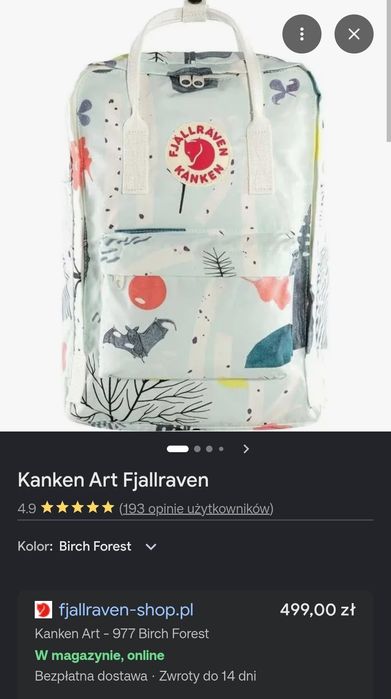 Plecak Kanken Fjällräven limitowana edycja.
