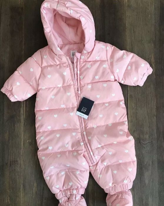 Пуховий комбінезон Gap 0-6 зимовий комбінезон Gap комбинезон Cap Геп