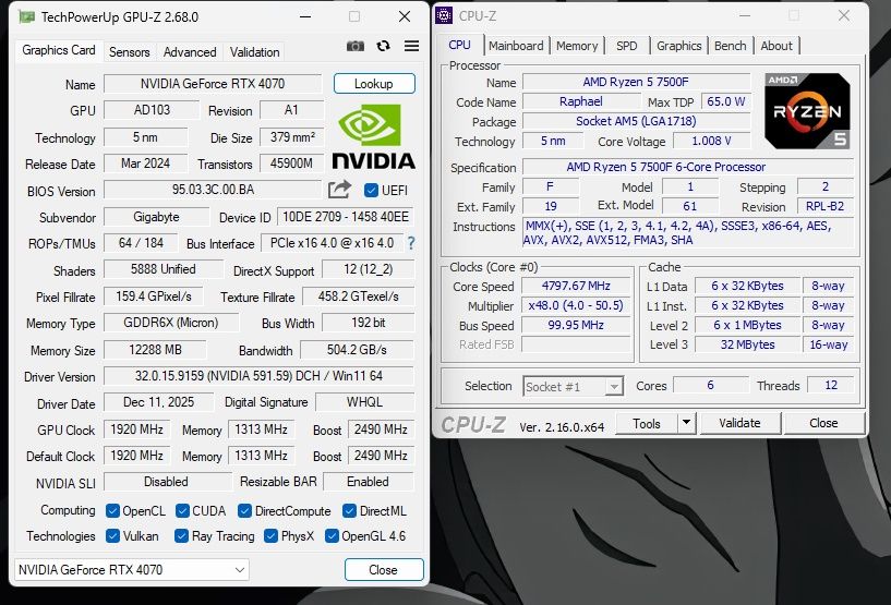 Игровой компьютер Ryzen 5 7500f RTX 4070 32Gb RAM ЧИТАТЬ ОПИСАНИЕ!