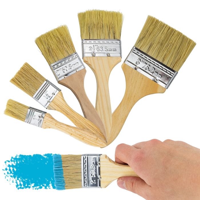 Zestaw płaskich pędzli do malowania 5szt