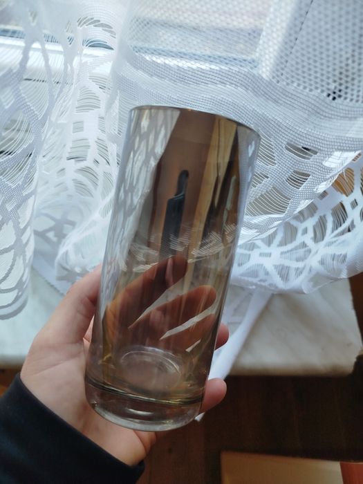 Szkło platynowe dymione prl