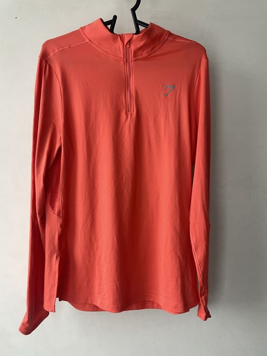 (M/L) Gymshark Speed Running Zip-up Orange рашгард кофта лонгслів лонг