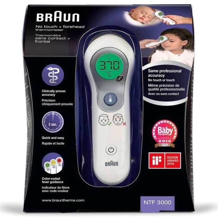Termometr bezdotykowy BRAUN NO TOUCH + FOREHEAD NTF 3000