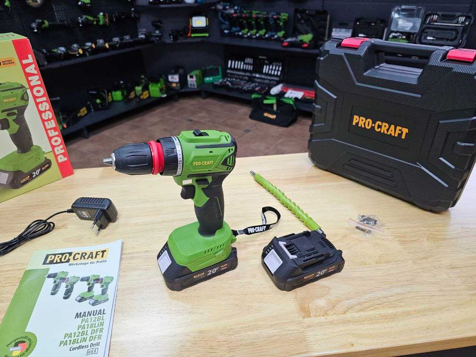 Шуруповерт 50Нм Бесщет. ProCraft Съёмный патрон 2 Акб Гарантия 36мес