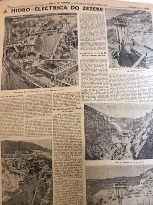 Jornal do Comércio, 1953. Tema principal: A electrificação do país