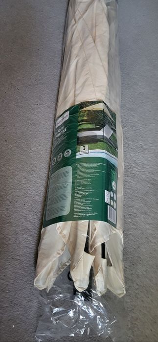 Nowy Parasol ogrodowy okrągły Śr.250cm Solidny Korba