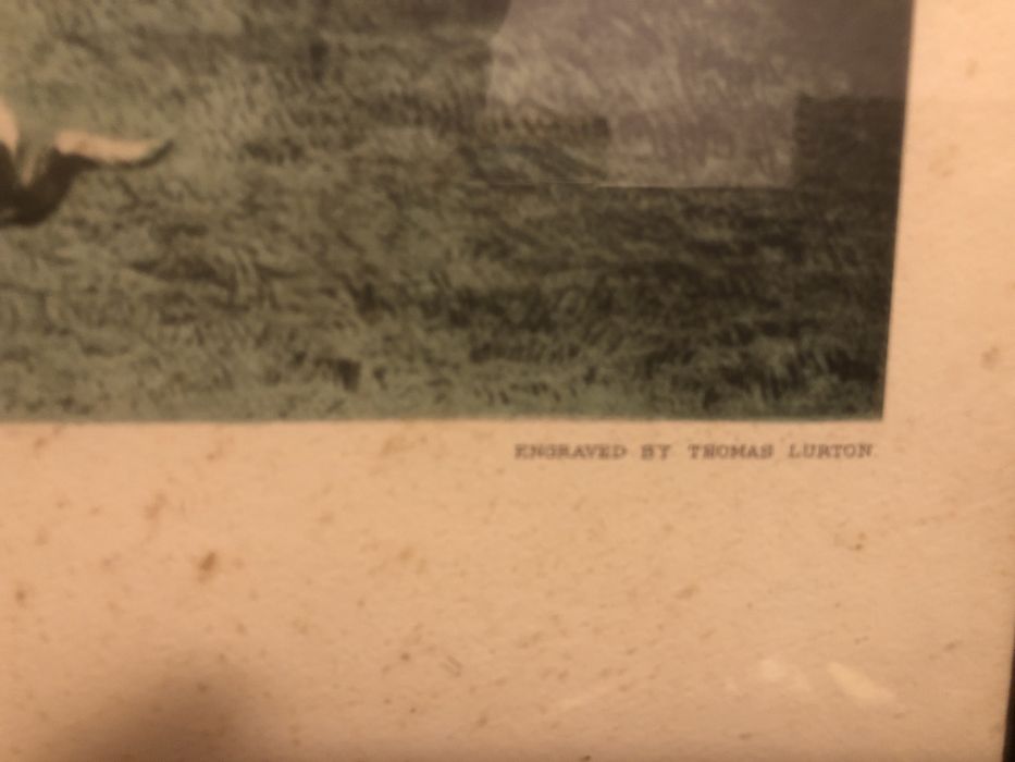 Gravura inglesa emoldurada