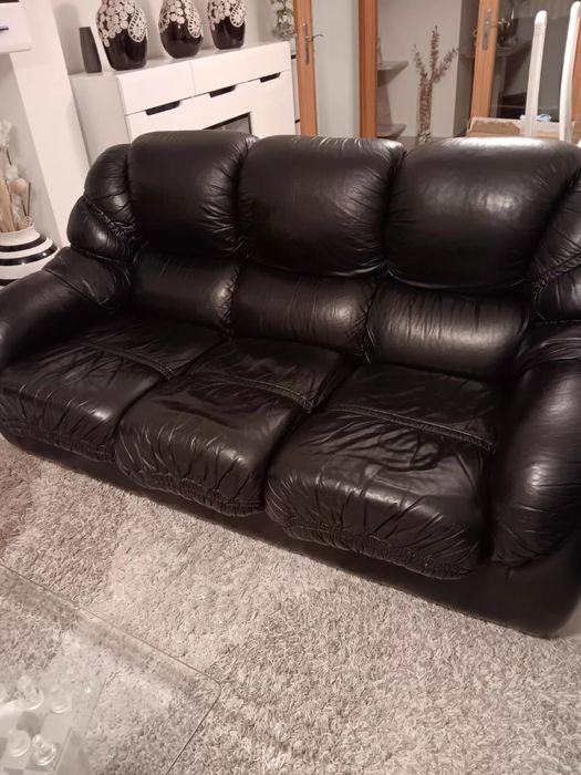 Sofa de pele verdadeiro