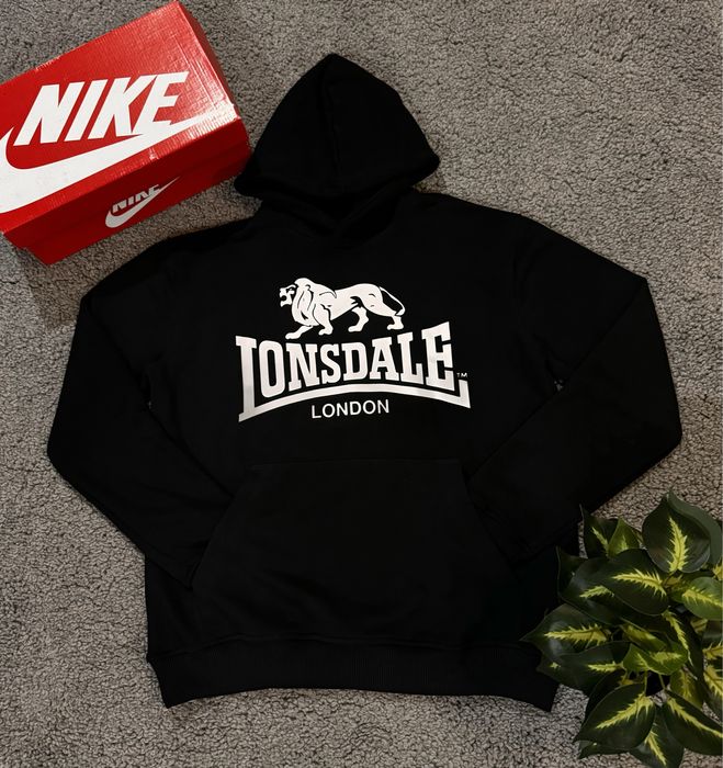 Худі Lonsdale / Кофта Лонсдейл Лондон / Чорне худі Lonsdale London