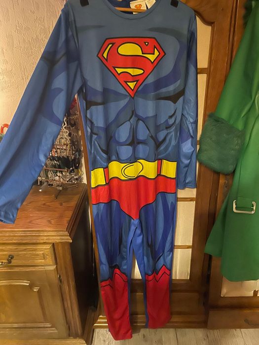 Strój karnawałowy kombinezon Superman roz XL