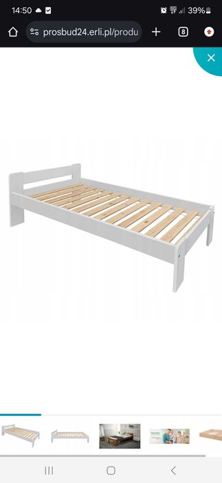 Białe Łóżko  105x200cm