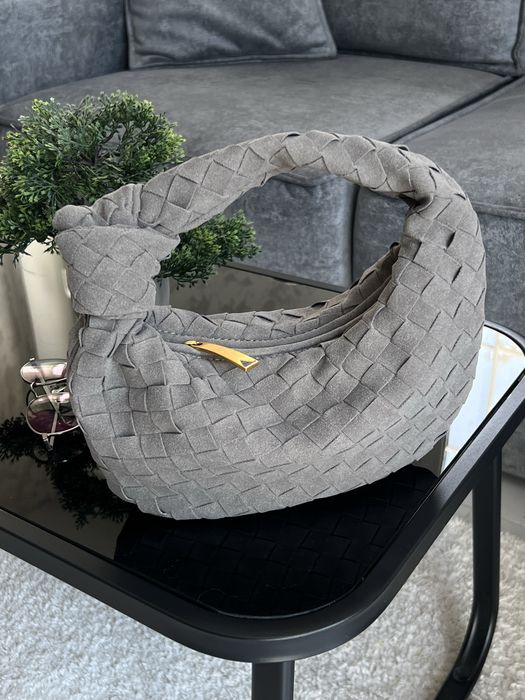 Сумочка замшева сіра