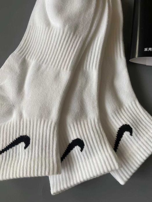 6 par bawełnianych skarpetek Nike – białe, unisex, do kostki