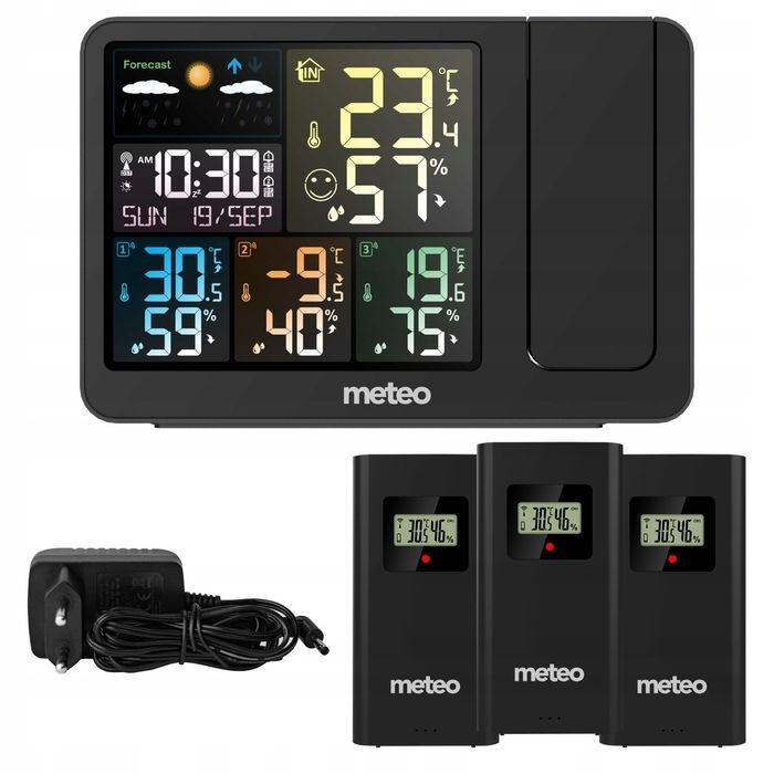 Stacja Pogodowa Z Dcf 3 Czujniki Projektor Laserowy