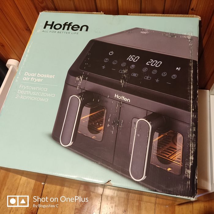 NOWA frytkownica 2400W z GWARANCJĄ- dwukomorowa (2×4l), beztłuszczowa,