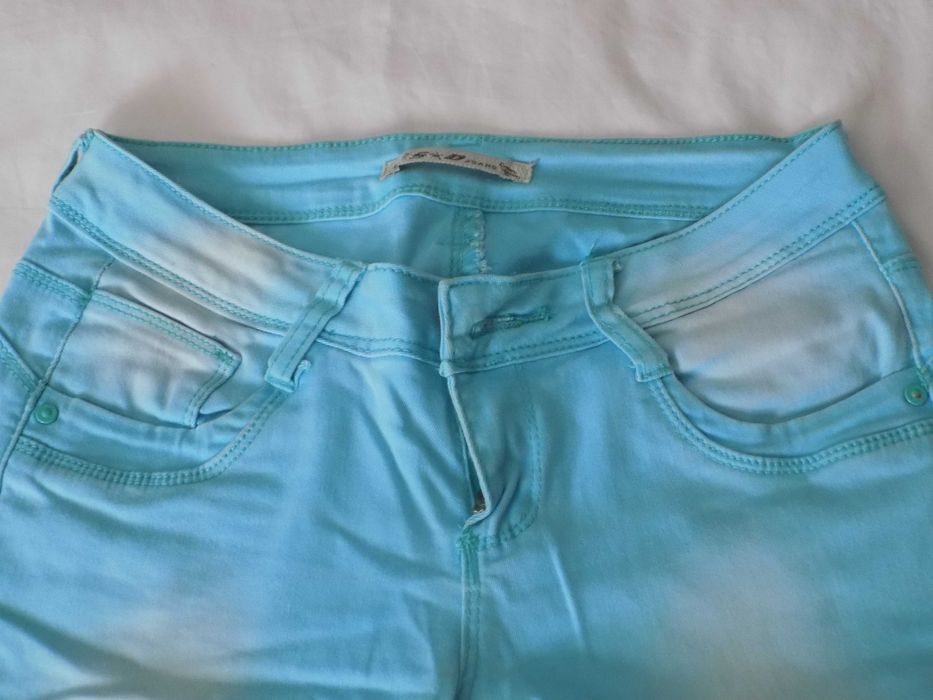 Calças Skinny Turquesa