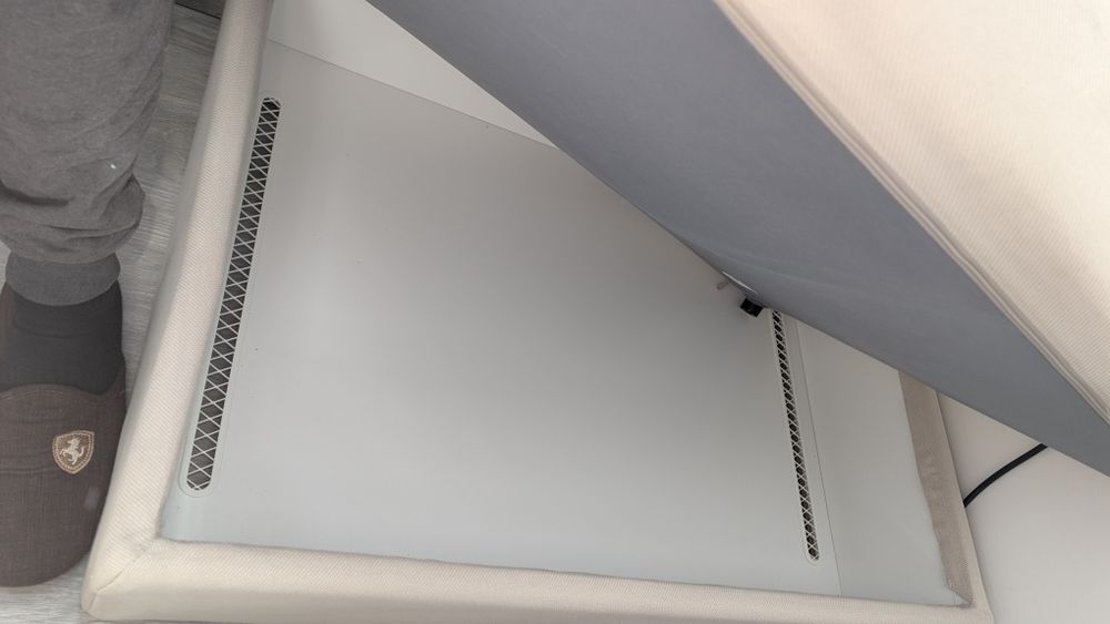 VIMLE Repousa-pés c/arrumação Hallarp - Bege (IKEA)