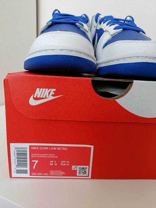 Nike Dunk Low Racer Blue White rozmiar 40 wkładka 25 cm