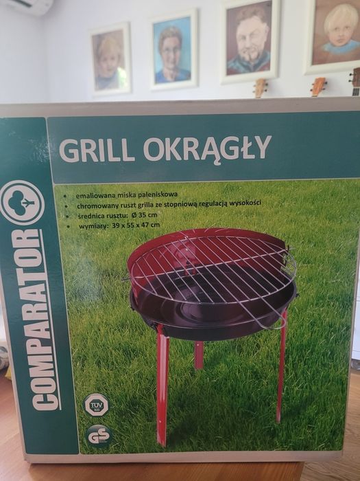 Grill węglowy okrągły