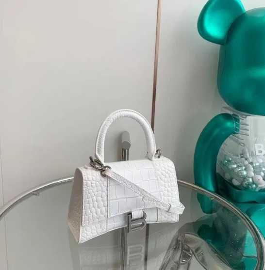 Balenciaga Hourglass HandbagXS White