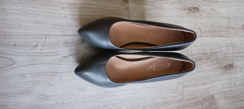 Szare eleganckie szpilki rozm.38