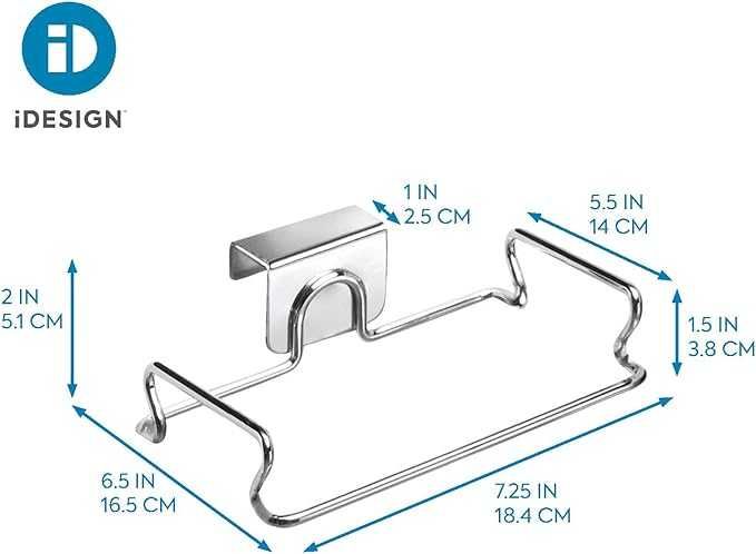 iDesign Classico uchwyt na worek na drzwi, metal, chrom NOWE